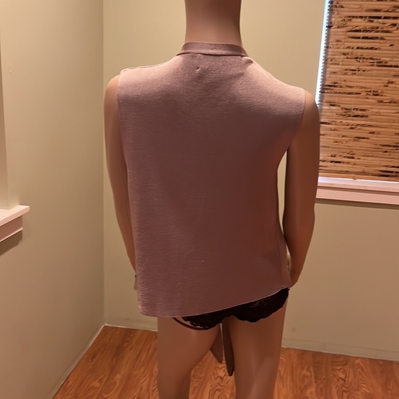 Adrienne Vitadinni Taupe Rayon Open Vest Size S - Picture 4 of 7